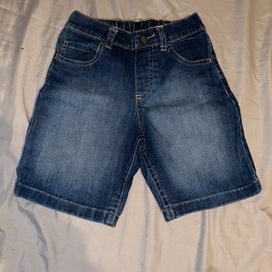 Dark blue denim shorts